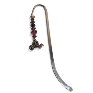 Shepherd Hook Beaded Charm Bookmark Handmade #15